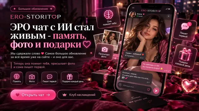 Большое обновление: порно чат с ИИ стал живым — память, фото и подарки